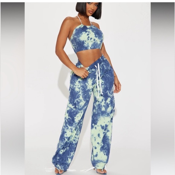 Fashion Nova Pants - FASHIO NOVA A Ways Away Tle Dye Jogger Set large